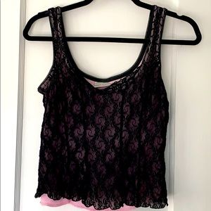 Black lace Fashion Bug top